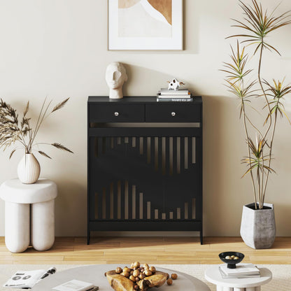 Modern White MDF Wood Radiator Cover with Drawers - Contemporary Style, Great Choice for Living Room, Bedroom, Hallway, Suitable for Placing Decorative Items and Storing Small Objects.