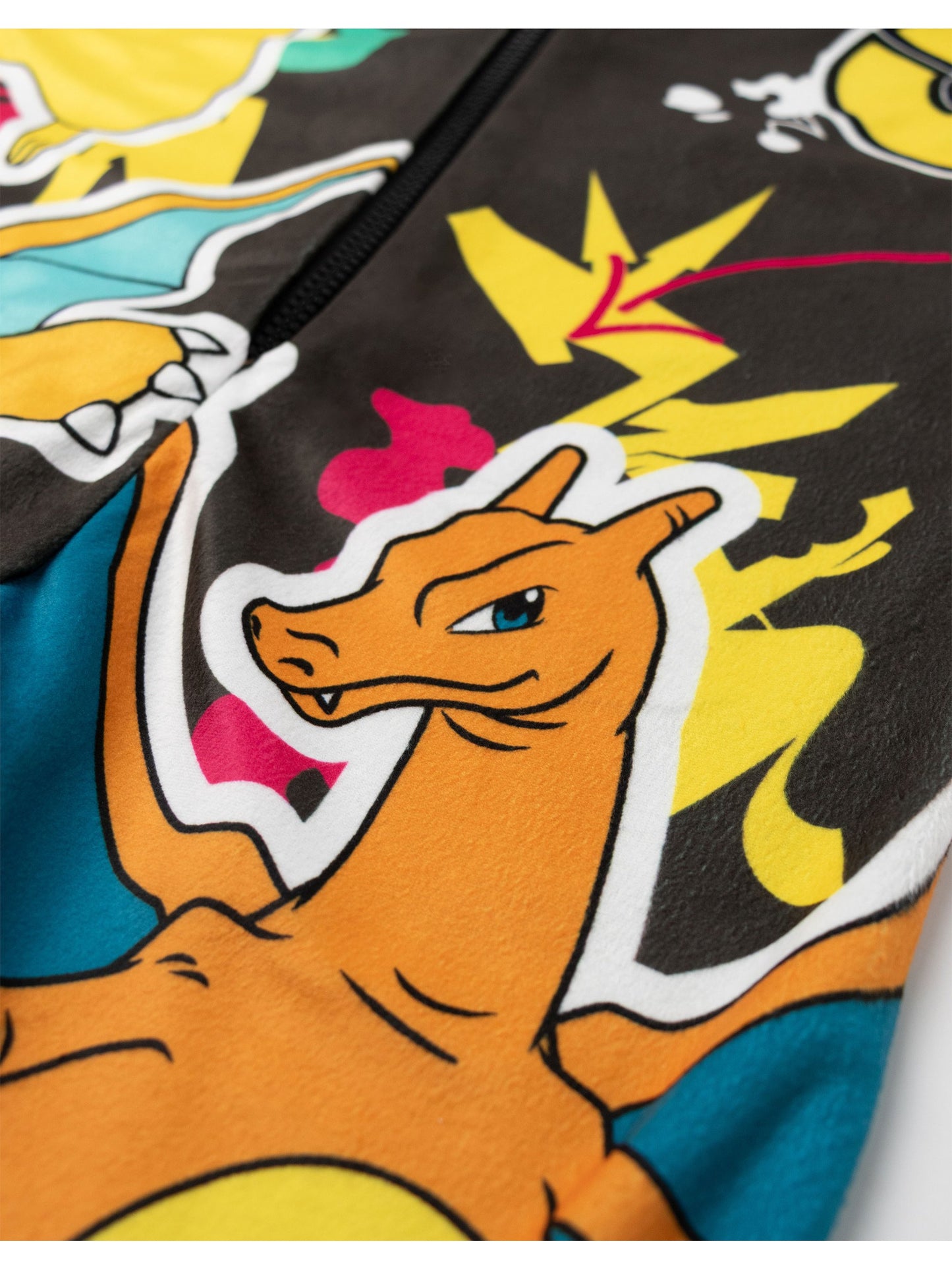 Pokémon Pikachu Charizard Dragonite Boys Multicoloured Zip-Up Onesie | Long Sleeve Microfleece Sleepwear & Loungewear | Pokemon Merch - 7-8 Years