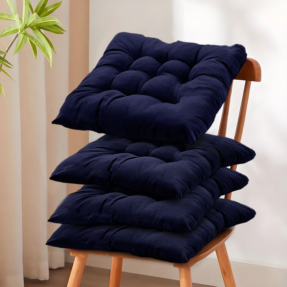 4pcs Solid-Color Office Cushion Supports The Cushion to Relieve The Discomfort of Prolonged Sitting