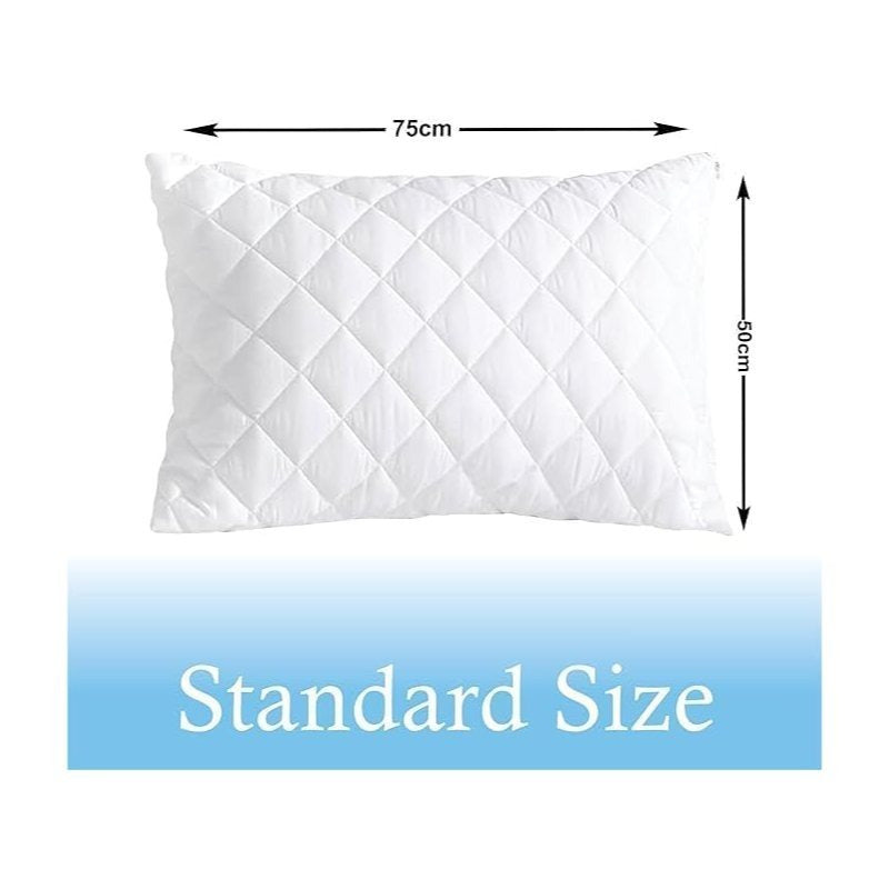 Hotel Quality 10cm Thickness Mattress Topper and Deep Fitted Elastic Corners – Luxury Mattress Topper for All Season and all size available Single, Double, Small Double, King and Super King. 4 Pack Pillow Protector Available for Matching Set
