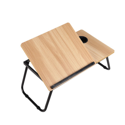 Laptop Computer Desk Portable Foldable Notebook Table Tablet Stand 5-Position Adjustable Tilt Height Over Sofa Tables With Cup Holder Bed Table Lazy Desk Reading Study Desk Breakfast Tray Knee Table 23.05*12.8*9.45 Inches
