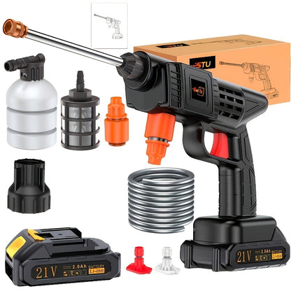 The New 2025 Wireless High-pressure Water Gun Will Be Equipped with a Battery Powered Wireless Cleaning Machine, a Rechargeable Battery and Charging Kit, a Portable High-pressure Cleaning Machine, Suitable for Outdoor Vehicle Cleaning and Watering.