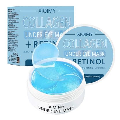 60-Pcs Collagen and Retinol Eye Masks, Intensive Hydration, Deep Moisturizing, Leaves Eye Area Skin More Delicate and Firm, Gives Eye Skin Radiance, Improves Skin Elasticity, Eliminates Dryness and Dullness, Eye Care, Eye Masks, Eye Patches