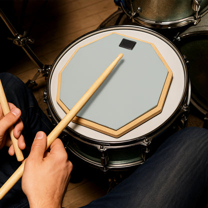 Drum Pad, 6-Inch Double Sided Drum Practice Pad with Stand Silent Snare Drum Training Kit