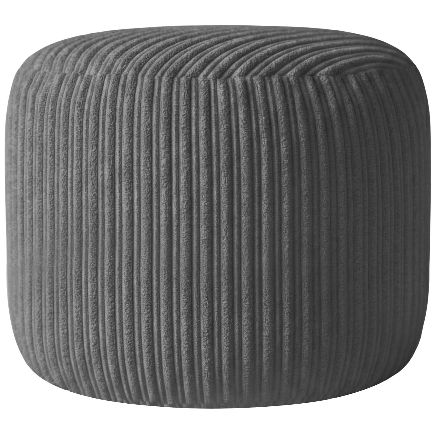 Jumbo Cord Footstool Pouffe, Round Shape Corduroy Bean Bag Ottoman Footrest for Lounge & Bedroom, Durable & Stylish Ergonomic Design