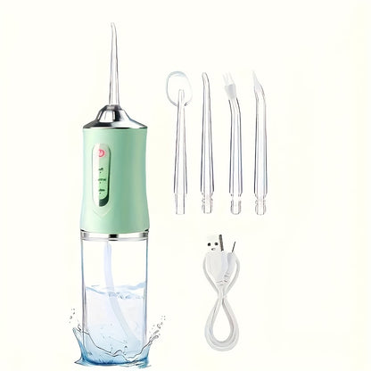New High-Pressure Tooth Flusher + 4 Nozzles Free | Post-Dinner Savior, Ortho Braces Companion | 3 Modes, 360° Rotation, USB Charging | Perfect Family Gift