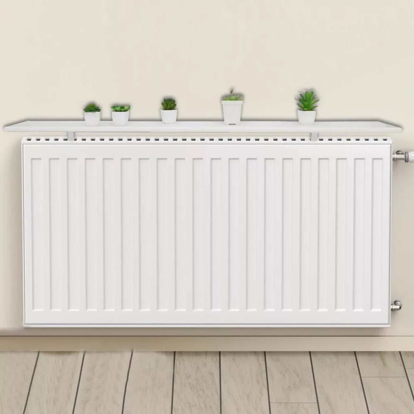 90cm White Radiator Shelves, Including Easy Fit Brackets Shelf sizes