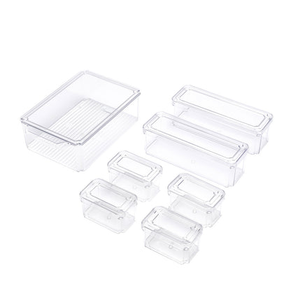 7/10-Pack Clear Stackable Refrigerator Organizer Bins - Multi-Purpose Food Storage Containers for Fridge, Freezer, Pantry - Ideal for Fruits, Vegetables, Meat - Durable PET, Easy to Clean, Fridge Storage Boxes and Containers