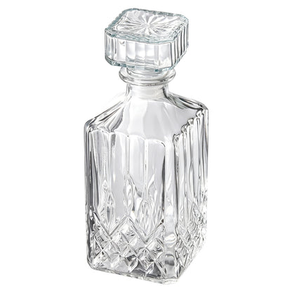7-Piece Whisky Decanter Set, Crystal Glass Decanter with 6 Whisky Glasses, Prestigious Clear Glass Bottle (1000ml) and Elegant, Stylish Glasses (210ml) – Perfect Gifts for Anniversary and Birthday Celebrations