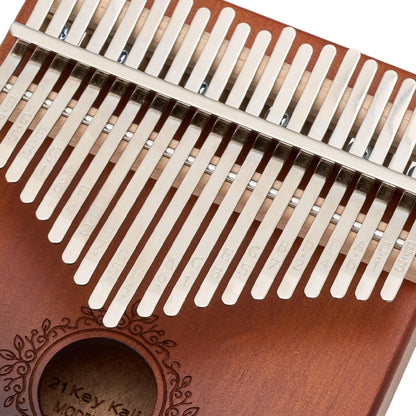 21-Key Thumb Piano Kalimba - Wooden Thumb Piano with Tuning Hammer & Accessories, Portable Acoustic Instrument - Perfect Beginner Gift for Stress Relief & Learning, Fun Instrument for Parties And Gatherings