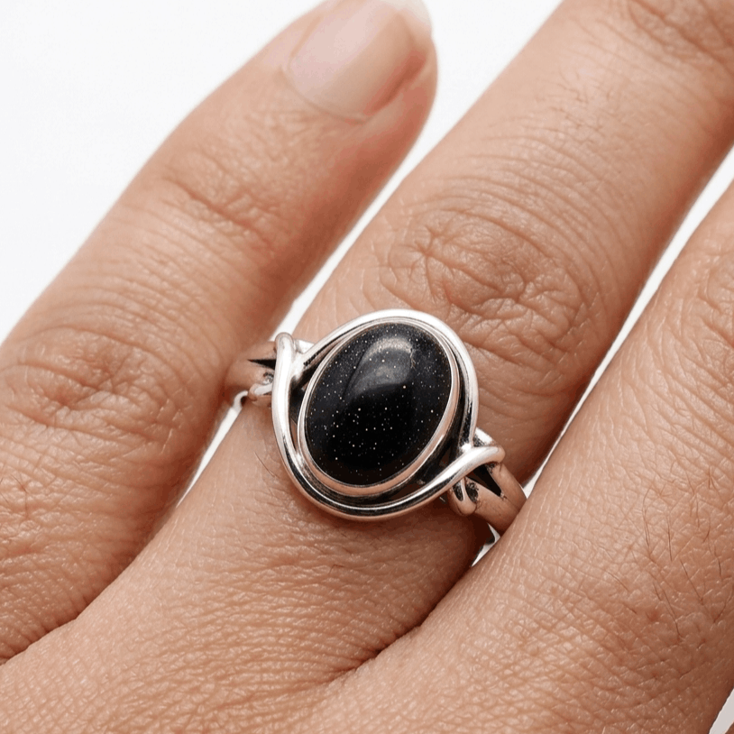 925 Sterling Silver Natural Gemstone Designer Ring~ Natural Gemstone Ring ~ Amethyst, Labradorite, Rainbow Moonstone, Carnelian, Malachite, Gift For Birthday