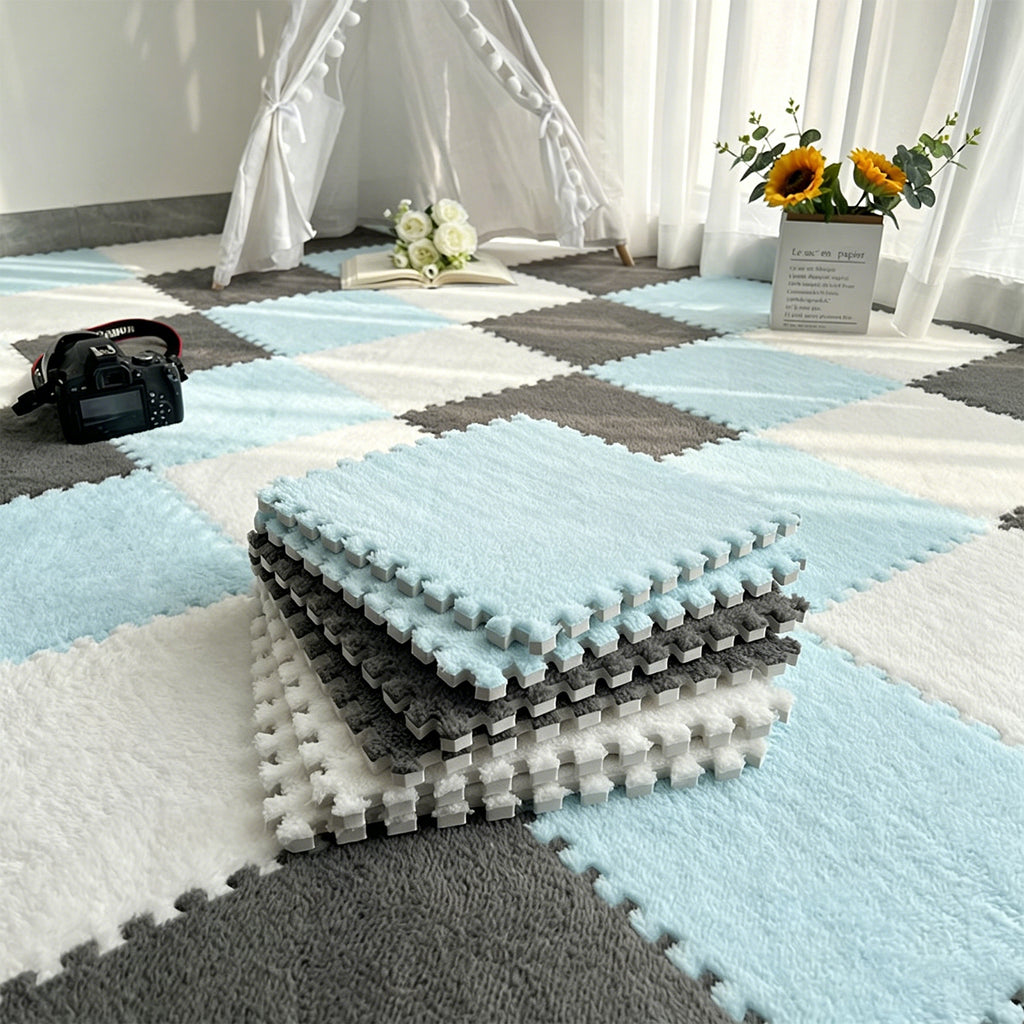 Plush Interlocking Carpet Tiles – 30cm EVA Foam Multipacks