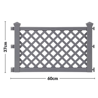 Taylor & Brown Pack of 4 Plastic Fence Panels Garden Path Lawn Edging Flower Plant Border Landscape Decorative Versatile Panels, 4 Panels, Total Length 240cm