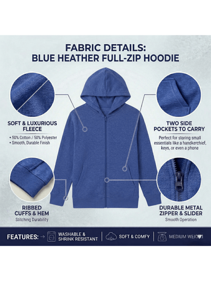 GW CLASSY OUTFIT Boys Girls Casual Fleece Hoodie Kids Lightweight Zipper Sweat Shirt Soft and Comfortable for School and Everyday