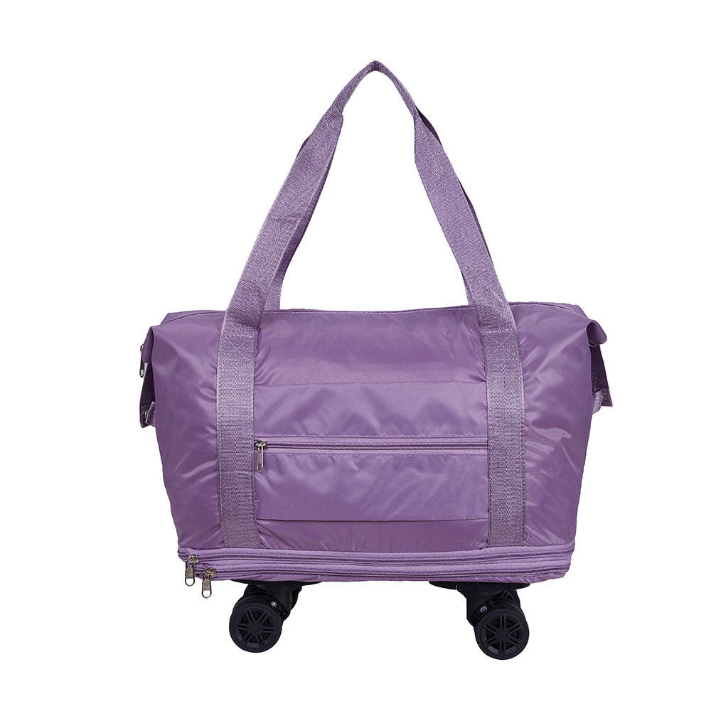 Travel Bag with Detachable Wheels, Expandable Duffel Bags for Women, Foldable Rolling Duffle Bag with Wheels, Carry on Luggage, Gift for Men Women Suitcases
