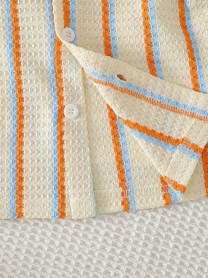 Boys' Waffle-Knit Shirt and Shorts Set - product view 9