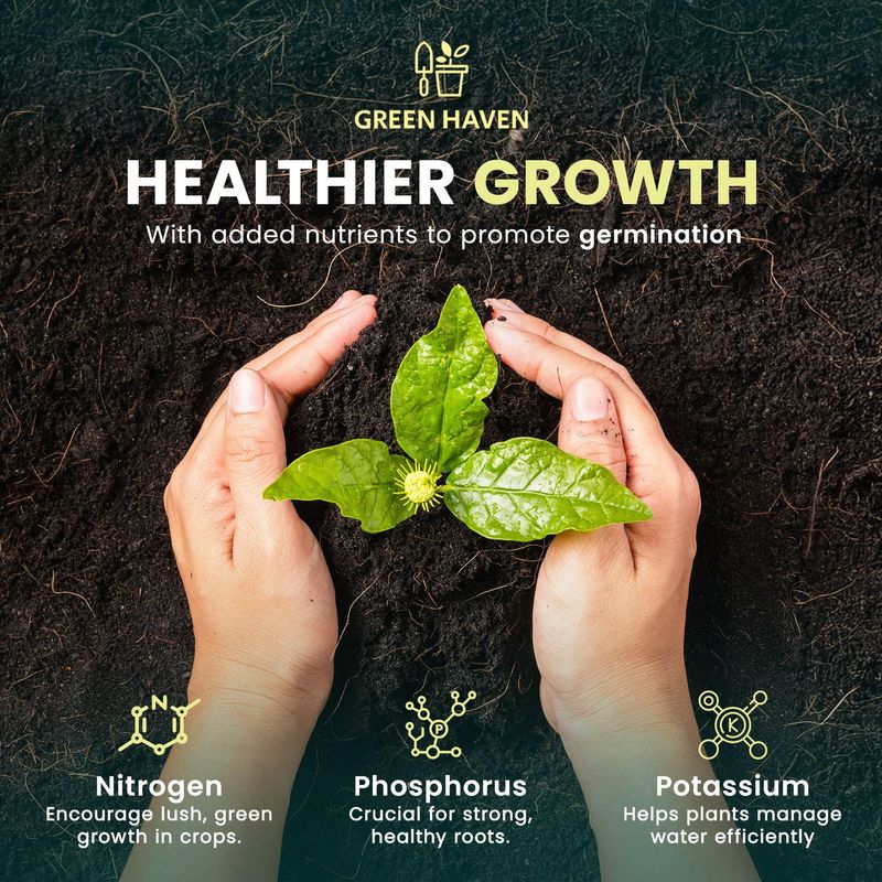 Green Haven 50L Peat Free Multi-Purpose Compost – All Purpose Potting Soil, Nutrient-Rich Planting Mix for Indoor & Outdoor Plants, Vegetables, Seed Starting, Garden Beds & Planters