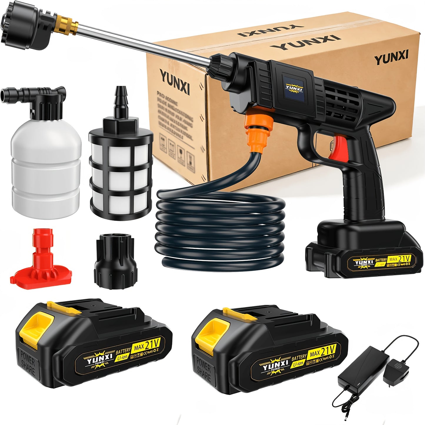 High Pressure Water Gun, Powerful Cleaning Tool for And Gardens, Portable Wireless Electric Cleaning Tool, Ergonomic Design, Durable Plastic, Portable High-Pressure Cleaning Machine for Car/ Fence/ Floor Cleaning And Watering, Is a Great Gift