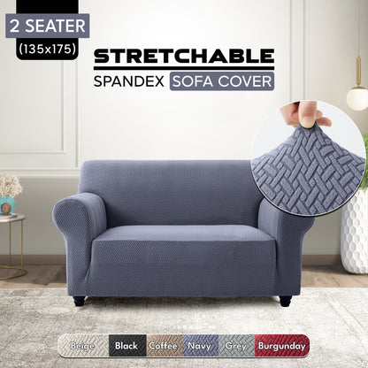 1pc Stretchable Spandex Elastic Sofa Cover – 1, 2, 3 Seater Polyester Spandex Furniture Protector, Anti-Slip Grip & Pet-Friendly, Machine Washable, Perfect for Living Room & Home Decoration