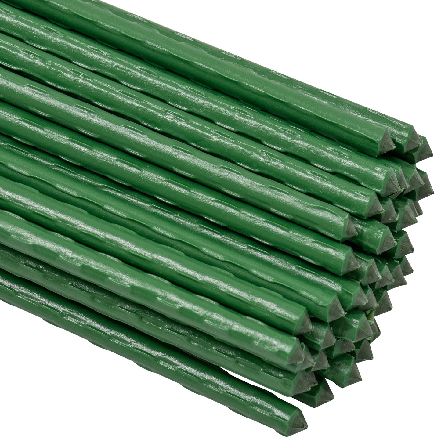 Woodside Garden Plant Stakes – PE Coated Steel Support Poles for Flowers, Veg & Climbing Plants, Outdoor Plant Support Set