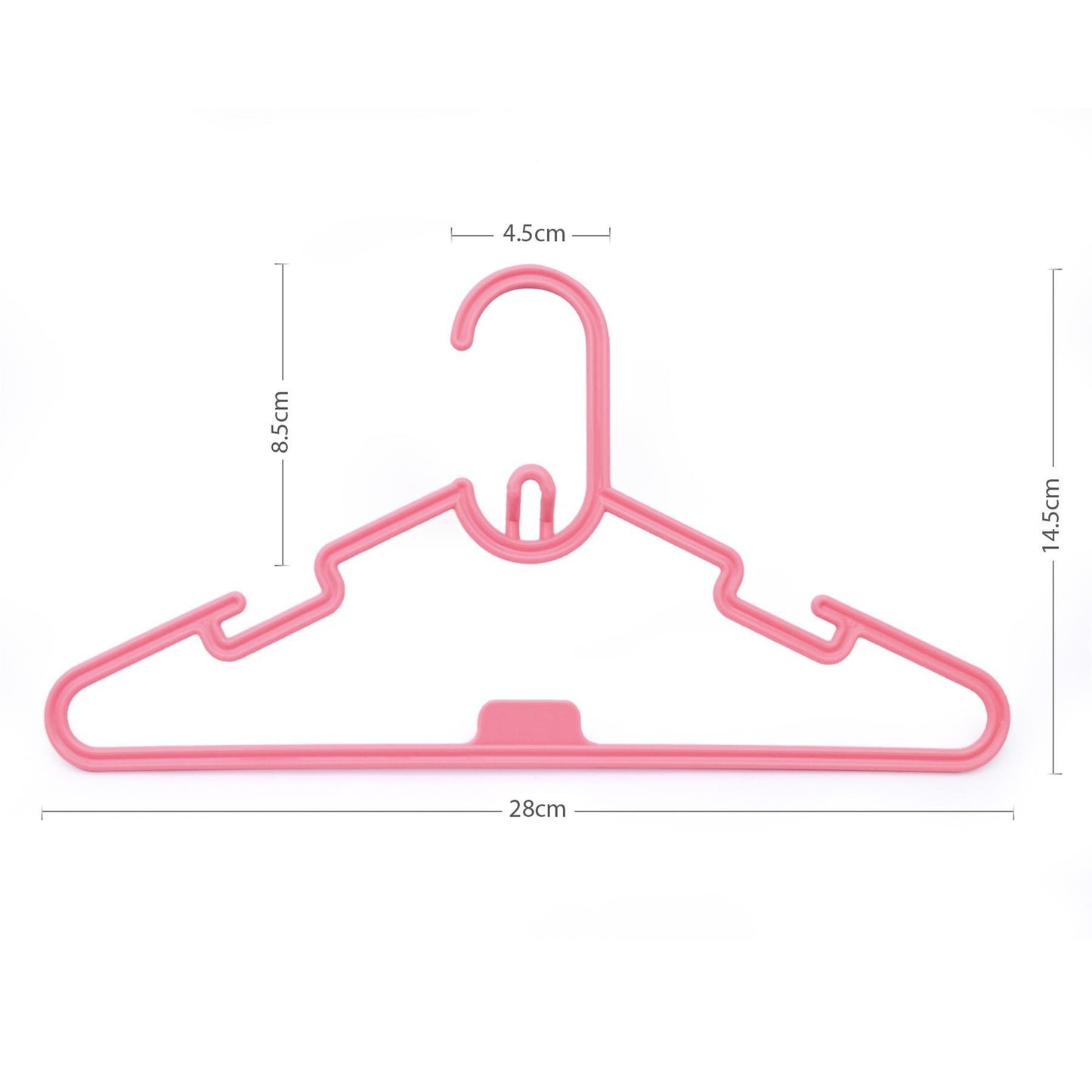 40 Pack Multi Coloured Kids Coat Hangers Lightweight with Stackable Kids Hangers Space Saving Wardrobe Organizer 28cm x 14.5cm