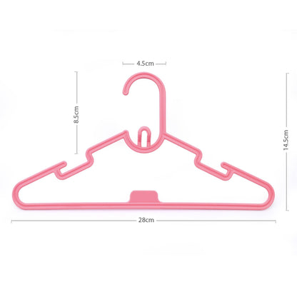 40 Pack Multi Coloured Kids Coat Hangers Lightweight with Stackable Kids Hangers Space Saving Wardrobe Organizer 28cm x 14.5cm