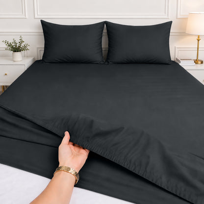 1pc 40CM Extra Deep Fitted Sheet – Soft Comfortable Microfiber Bed Sheet, Durable & Breathable Fabric, All Around Elastic, Wrinkle Resistant, Machine Washable Sheet for Home Bedroom