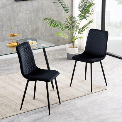 velvet dining chairs set - lifestyle setting 13