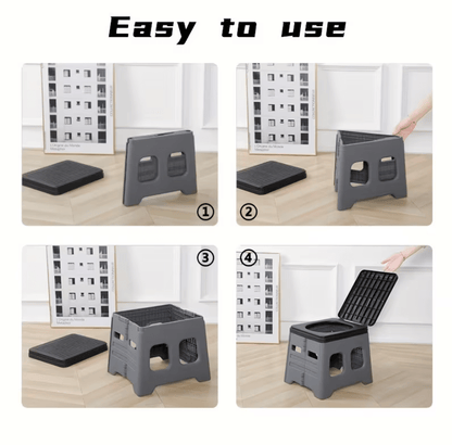Portable Folding Emergency Toilet with Lid - Ideal for Camping, Hiking & Car Travel | Durable Material, Portable Toilet for Camping