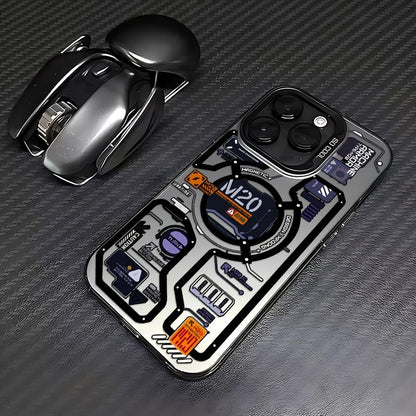 Creative Circuit Motherboard Pattern Mobile Phone Case for iPhone 16 15 14 13 12 11 Pro Max X XR XSMAX 8 7 Plus Anti-Fall Frosted Back Cover