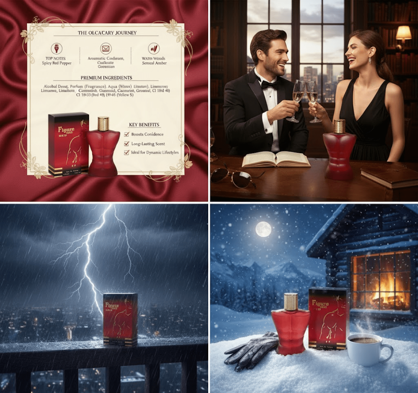 Figure Out Red Men's Perfume EDT 100ml – Dynamic & Energizing Aromatic Spicy Fragrance for Him – Long-Lasting Masculine Perfume Spray – Invigorating Scent for Active Lifestyles, Sport, & Everyday Confidence – Premium Quality Designer Inspired Aroma – Unle