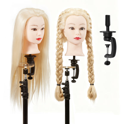24"/28" Hairdressing Styling Mannequin Doll Salon Training Hair Clamp Professional