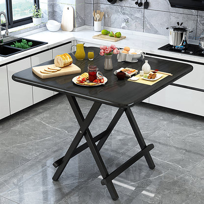 Portable Foldable Dining Table Kitchen Table Space Saving (only table), 70cm Square Small Coffee Table, Outdoor Camping Picnic Garden Home Writing Study Office Bedroom Gaming Table, Black/ White