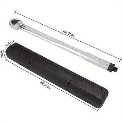 Torque Wrench 1/2" Drive 28–210 Nm Dual-Direction Adjustable Chrome Vanadium 46.5cm – Precision Ratchet Torque Wrench for Automotive & Mechanical Use