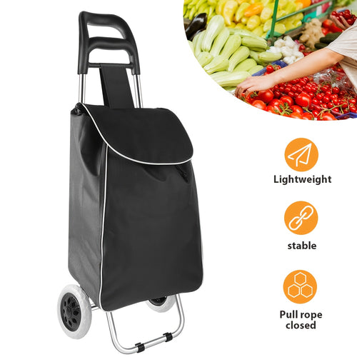 35L Durable Folding Shopping Cart, Lightweight Multifunctional Utility Trolley, Large Capacity Dual-Wheel for Grocery And Camping Gear Organizer, Portable Outdoor Storage Rack for Luggage Carrier Perfect Gift Shelving Unit Local Warehouse