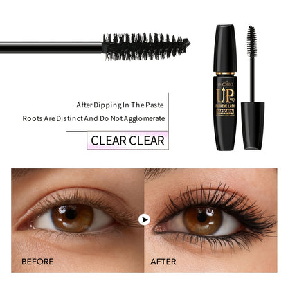 4pcs Set-4D Mascara Waterproof Curling Thickening Lengthening Thickening Long-Lasting Makeup Beginner