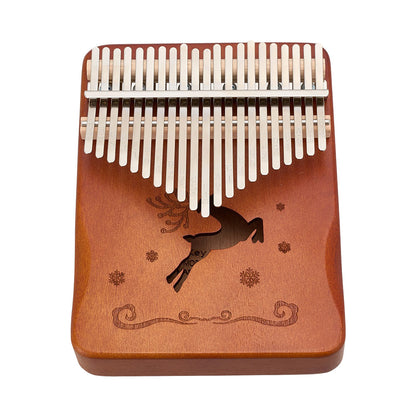 21-Key Thumb Piano Kalimba - Wooden Thumb Piano with Tuning Hammer & Accessories, Portable Acoustic Instrument - Perfect Beginner Gift for Stress Relief & Learning, Fun Instrument for Parties And Gatherings
