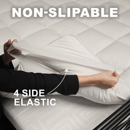 4As Mattress Topper 4 Inch/10cm 1100 GSM Heavy Fill Super Soft and Fluffy Hand Filled Single Double King Super King Box Stitched