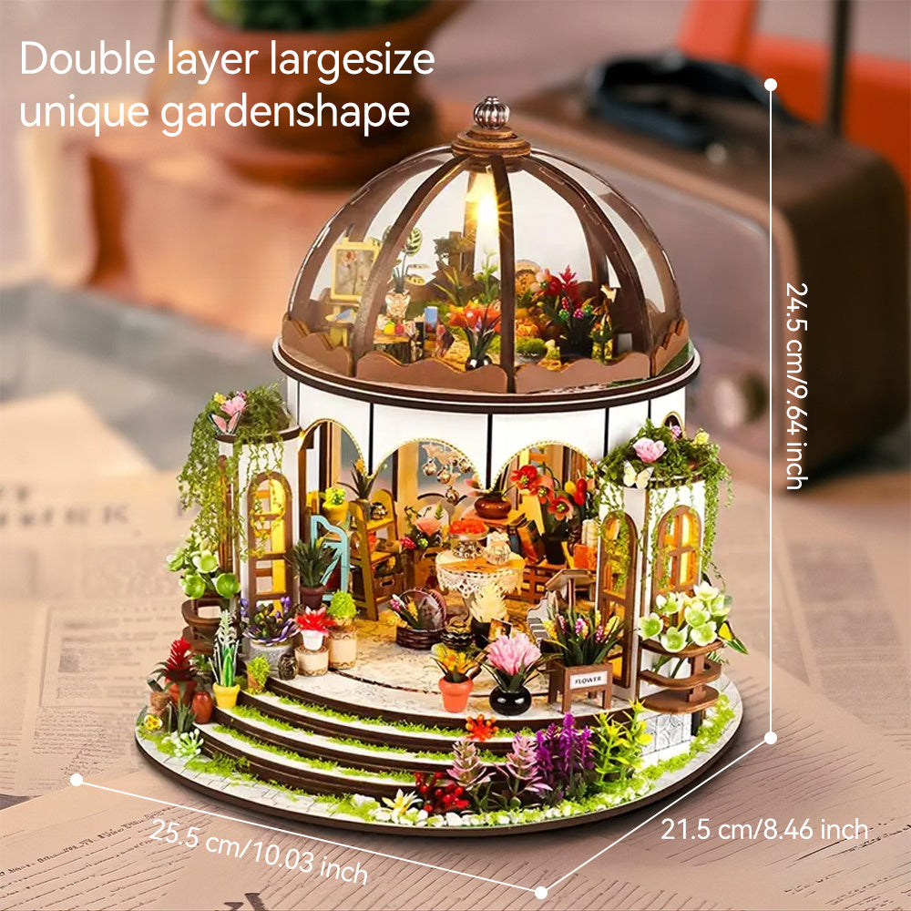 DIY Miniature House Kit, Tiny House Hanging Garden with Furniture, DIY Dollhouse Miniature Kit for Teen, Mini House Building kit, 3D Wooden Craft Mini Model Kit,Birthday Gifts Home Decor