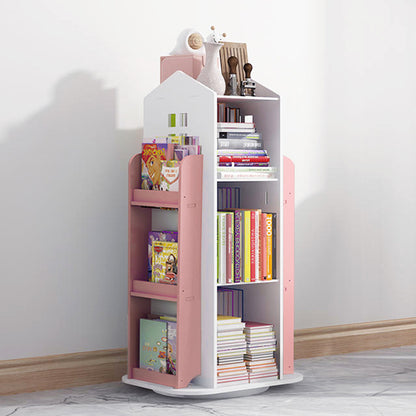 Kids Children Bookcase, Freestanding Rotating Small Bookshelf, Cute House Shaped Bookcase, Books Album Pictures Display Rack, White, Blue, Pink, Lovely Room Decor, Home Decor Furniture, Surprised Birthday, Christmas Gifts for Kids