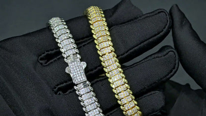 ICEDCHICS 1pc 9MM Hip Hop Bracelet RAPPER Rap Bracelet Daily Party Wear Bracelet Romantic Holiday Holiday Gift