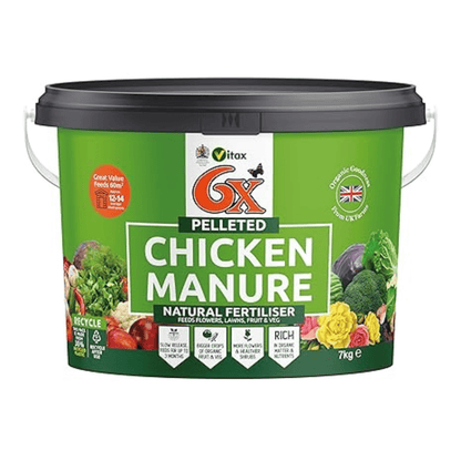 6X Natural Pelleted Chicken Fertiliser 7Kg