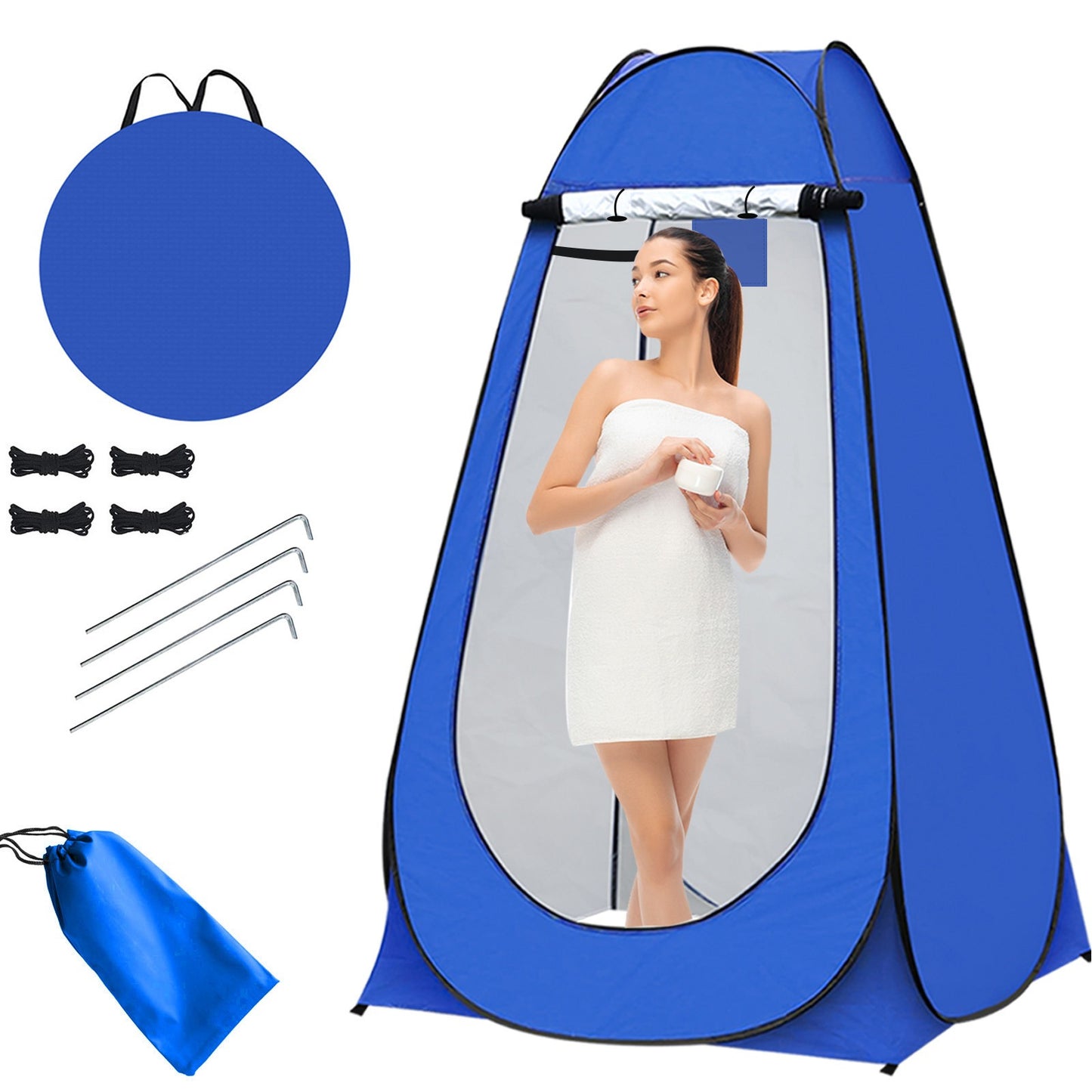 Pop Up Toilet Tents for Camping, Pop Up Changing Tent for Shower, Privacy Tent Portable Changing Room for Outdoor Adventures, Hiking, Fishing, Beach or Picnic