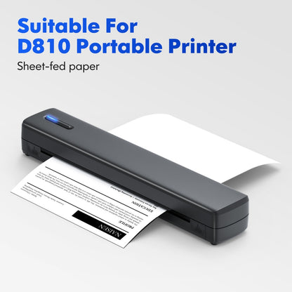 A4 Thermal Paper Refill 100 & 200 Sheets – 8.5x11" No-Ink Printing Paper Compatible with D810B Portable Thermal Printers for Office, Travel & Home