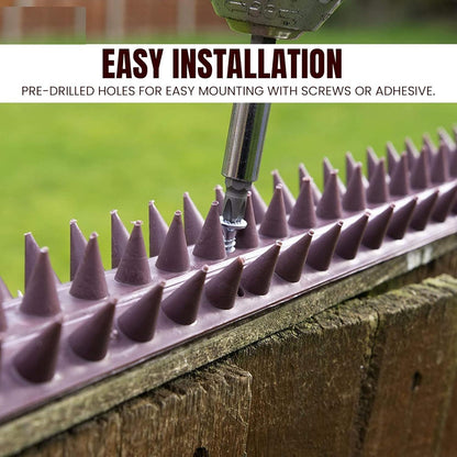 9-Pack Heavy-Duty Bird & Cat Spikes - Outdoor Anti-Climb Fence spikes, Easy Installation No Tools Needed, Weatherproof for Balcony, Patio, Garden, Rooftop - Non-Toxic Animal Deterrent, Patio Security, Durable Strip, Reliable Protection, Pest Control, Prop