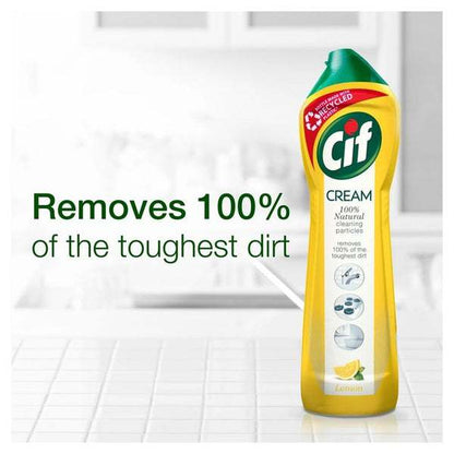 Cif Lemon Cream Cleaner multipurpose surface cleaner with | Multi-Pack Bundle 6 x 500ml