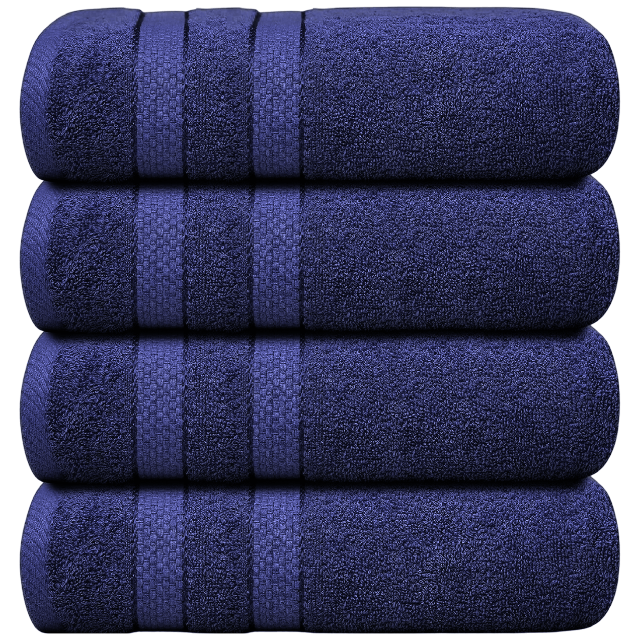 4 X Large Jumbo Bath Towels 100% Egyptian Cotton -75 x 150 cm- Soft Quick Dry Hotel Spa Big Bathroom Towels Set