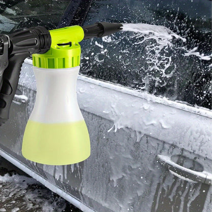 Wash Foam Cannon 900ml Car Foam Sprayer Snow Foam Gun Bottle Snow Foam Sprayer Adjustable Car Cleaning Spray Tool Hose Pipe Sprayer for Car Home Garden Wash (Green)