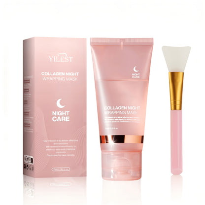 Collagen Mask Night Nourishing Mask Deeply Moisturizing And Firming, Moisturizing And Hydrating, Alcohol-Free, Suitable for All Skin Types, Contains Hyaluronic Acid And Niacinamide