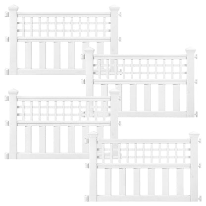 Taylor & Brown Pack of 4 Plastic Fence Panels Garden Path Lawn Edging Flower Plant Border Landscape Decorative Versatile Panels, 4 Panels, Total Length 240cm